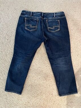 Silver Jeans Boyfriend 24W 30L Dark Denim Actual 50W 30L Rise 12 EUC